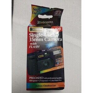 WALGREENS 35mm Camera W/ Flash Studio 35 Preloaded 400 Speed SEALED F/S